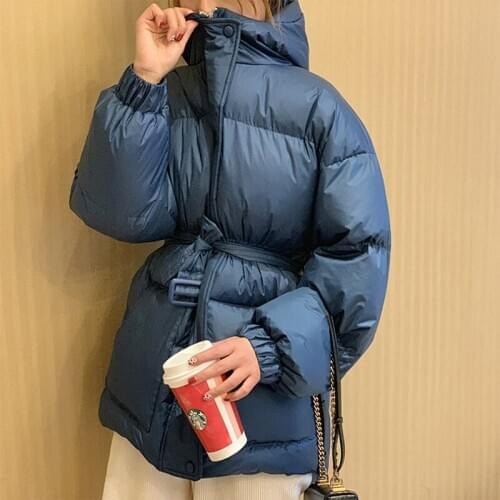 Korean Loose Jackets Womens Winter Hoodies Coats Fashion Short Parkas Thicken Warm Female Jacket Outwear