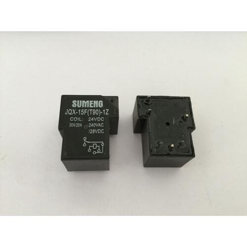 2PCS JQX-15F (T90) DC24V small electromagnetic relay 30A PCB power Mini relay