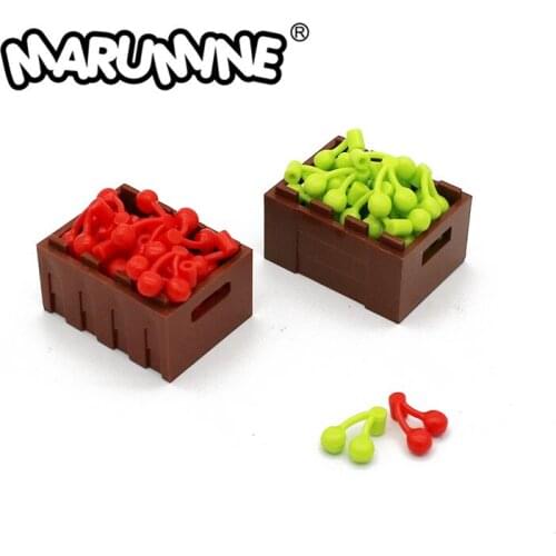 MARUMINE DIY Fruits Food 22667 Cherries 100 PCS/Lot for figures Compatible Building blocks toys Educational Tech Parts Toys