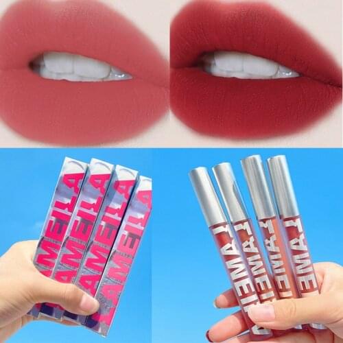 6 Colors Matte Sexy Velvet Lip Gloss Long Lasting Moisturizing Nourishing Waterproof Liquid Lipstick Matte Lip Gloss Lip Makeup