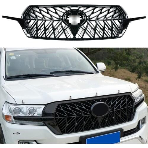 Modified For Land Cruiser Front Grill For Land Cruiser 200 LC200 2017 2018 2019 2020 Front Racing Grills Mesh Bumper Grille