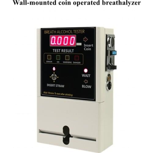 Wall-mounted breathalyzer vending machine AT319 Coin Operated Breathalyzer Alcohol Tester