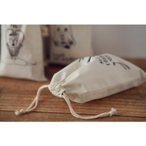 Small canvas cheap drawstring bag 6*27cm cotton fabric jewelry bag wholesale, one color printing include shipping by ePacket