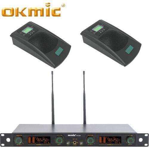 OKMIC UHF true diversity OK-392U+OK-871T High quality Conference wireless microphone system digital ID pilot series