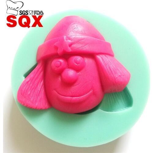 Wholesale silicone mold clown picture cake baking tools for cakes decorating fondant molds chocolate pasta SQ15148