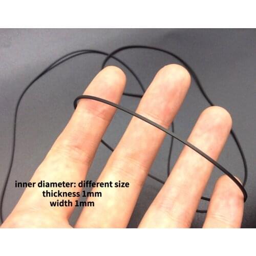 1pc 1mm transmission rubber drive belt for walkman repeater cassette deck counter audio tape recorder square