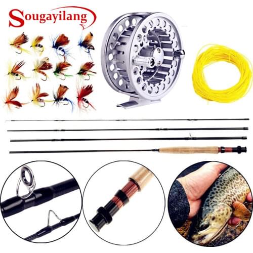 Sougayialng 8.86FT #5/6 Fly Fishing Rod Set 2.7M Fly Rod and Fly Reel Combo with Fishing Lure Line Box Set Fishing Rod Tackle