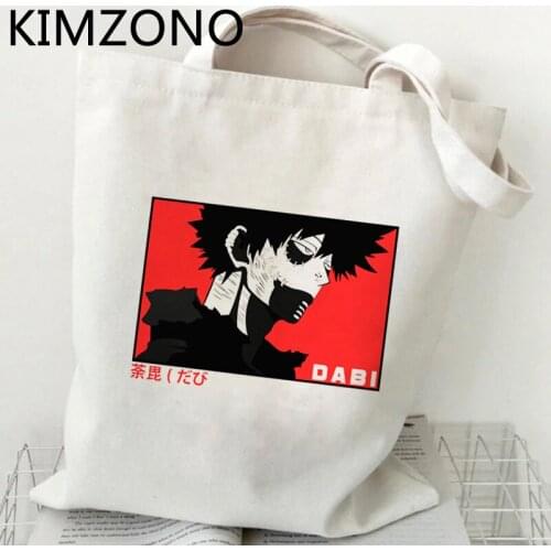 My Hero Academia Todoroki Dabi Bakugou Boku No Hero Academia shopping bag canvas cotton handbag bolsas de tela bag sac cabas