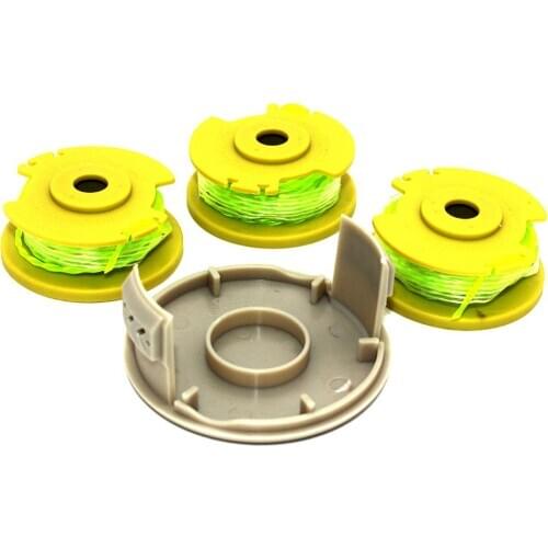 3PKS String Trimmer Spool Line with Cap Replaces Ryobi One Plus+ 18V 24V 40V AC80RL3 AC14HCA Cordless Trimmers,Weed Eater