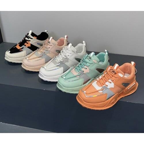 Womans Shoes 2021 Autumn New Low Top Sports Leisure Multi Color Fashion Womens Shoes Casual Sports Shoes with Thick Bottom