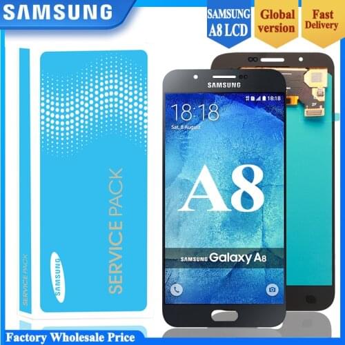 Super AMOLED LCD For Samsung Galaxy A8 2015 A800 A8000 A800F LCD Display Touch Screen Digitizer Assembly Replacement For A8 LCD