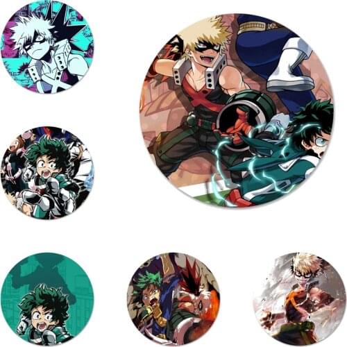 58mm Anime My Hero Boku no Hero Academia deku Icons Pins Badge Decoration Brooches Metal Badges For Clothes Backpack Decoration