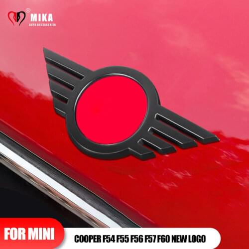 1PCS For Mini Cooper F55 F56 F57 F60 Front And Rear Label Emblem Cover Frame Stickers Metal Wing Auto Decoration Car Accessories