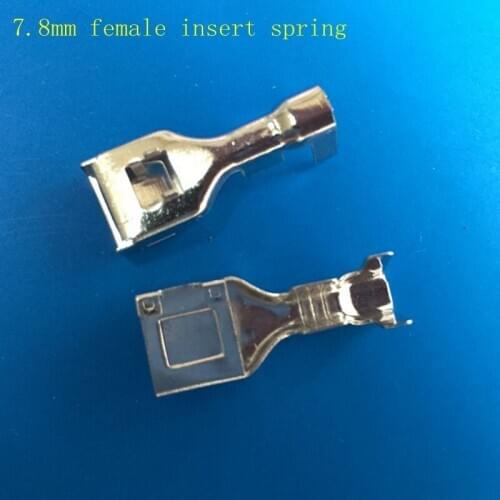 10pcs/lot 7.8 female plug spring terminals pin DJ627-7.8C car 0.5-2.5 square docking