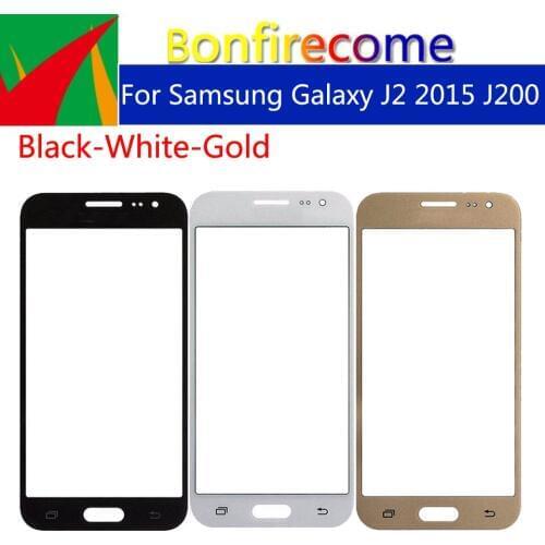 10pcs\lot For Samsung Galaxy J2 2015 J200 J200F J200H J200M J200Y Touch Screen Front Panel Glass Lens Outer LCD Glass 4.7"