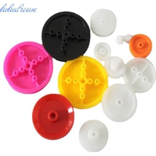 13pcs/lot Different Type Plastic Pulley Sets Motor Gear for Diy Handcraft Material