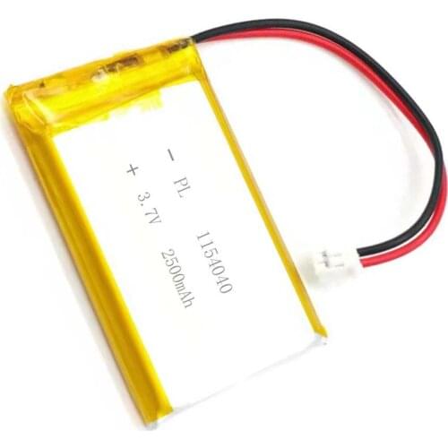 2/5/20/200/1000/10000pcs 3.7V 2500mAh 1154040 Li Lithium Polymer ion Battery with 2.0mm JST