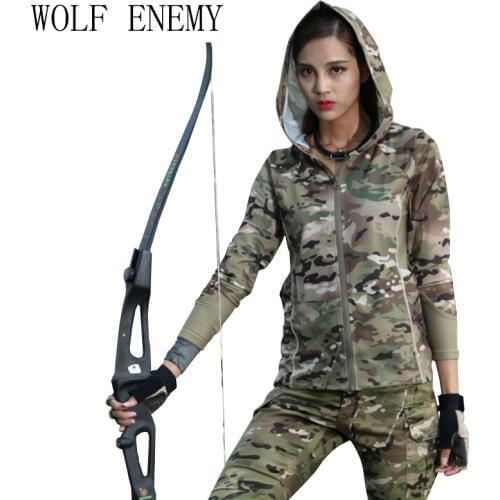 2017 Multicam Camouflage Womens Hoodies & Sweatshirt 100% Polyster Zip-up Shirt MTP MCBK MCA MC Alphin