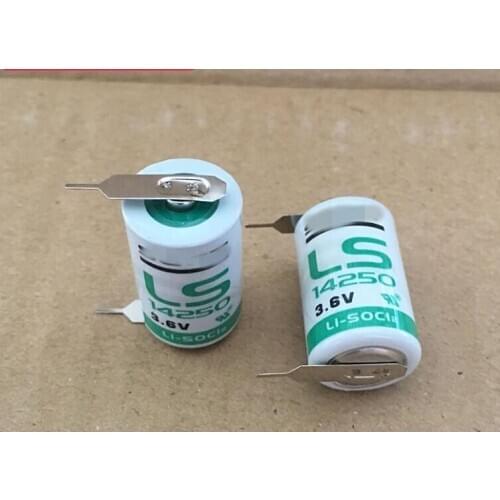50pcs/lot New Original LS 14250 LS14250 1/2 AA 1/2AA 3.6V 1250mAh PLC Lithium Battery With two Pins