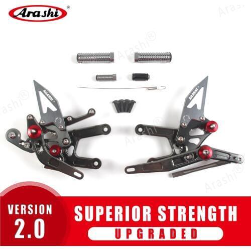 Arashi YZF R6 2017-2020 CNC Adjustable Footrest For YAMAHA R6 2017 2018 2019 2020 Rider Rearset Footpegs Motorcycle Accessories