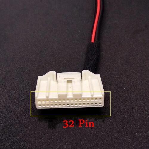 JanDeNing 32 Pin Car Rear View Camera RCA Adapter Wire For Nissan Teana/X-Trail/Tiida/ Sylph Upgrade Screen Display Video Input