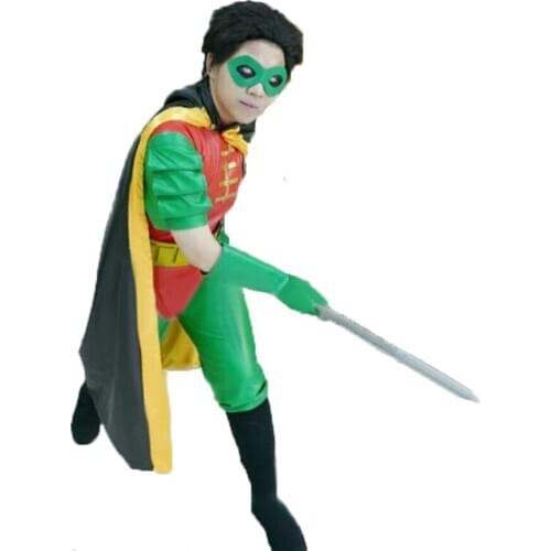 DC Robin TIM Cosplay Costume Suit Halloween Party