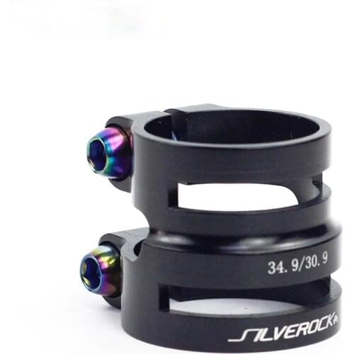 Double Seatpost Collar Clamp Aluminum Alloy Seat Tube Clamp 27.2 31.8 31.6 34.9 mm for Road Bike MTB Carbon Frame Balance Bike