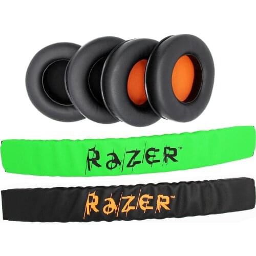 Fitma Replacement Headband Cushion Pad +Ear Pads Cushions Cover For Razer Kraken 7.1 Ear Cushions Pro Gaming Headphones Headsets