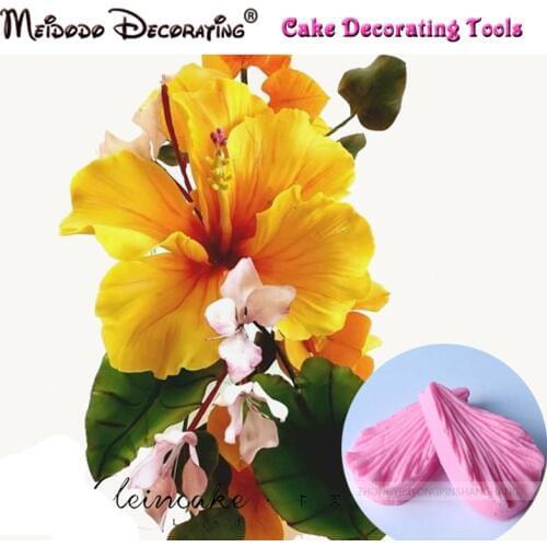 Hibiscus petal flower Veiner Mould cake decorating tools, fondant mold/tools/cutter,cupcake mold baking cookie cutter