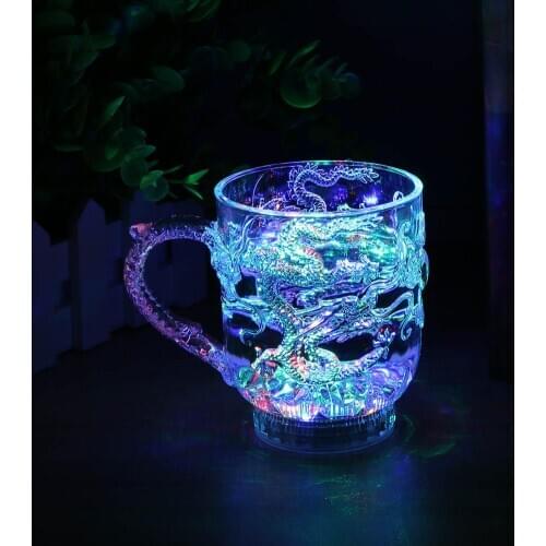 Colorful Luminous Cup Lighting Up with Water Cups Liquid Induction Flash Cup for Party Wedding Decoration