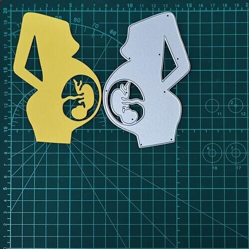 Kindly Pregnant Mother Metal Cutting Dies For Stamps Scrapbooking Stencils DIY Paper Album Cards Decor Embossing 2020 New