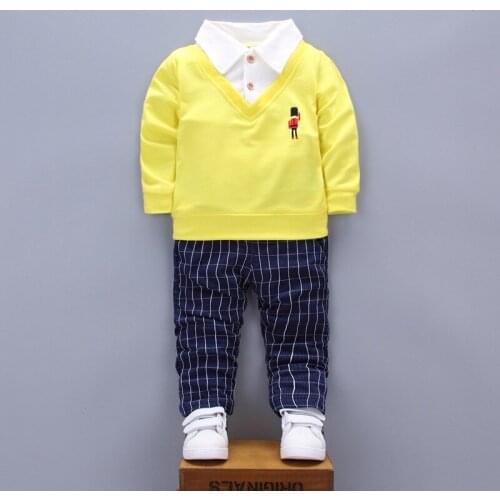 Foreign Trade Children Set Spring and Autumn Cotton Baby Boys Long Sleeve Two Pieces Sets