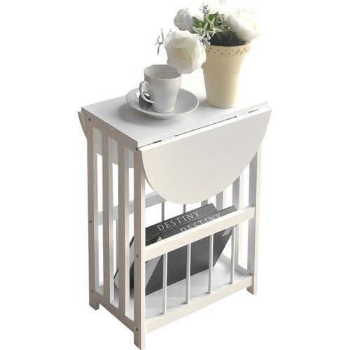 Small coffee table solid wood side sofa side cabinet small apartment simple Nordic multifunctional simple small side table