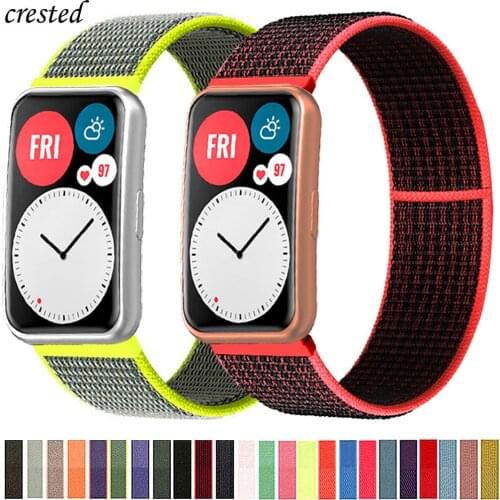 Nylon Band For Huawei Watch FIT Strap Smartwatch Accessories Sports Loop Wristband Belt bracelet Huawei Watch fit 2020 Strap
