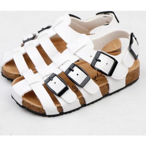 Children Boys New Fashion Kids Shoes Hard Sole Gladiator Toddler Leather Sandals Casual for Girl Corks Flats with