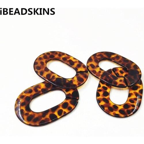New arrival! 55x40mm 50pcs Acrylic Leopard print oval-shape beads for earrings accessories, parts,hand Made Jewelry Earring DIY