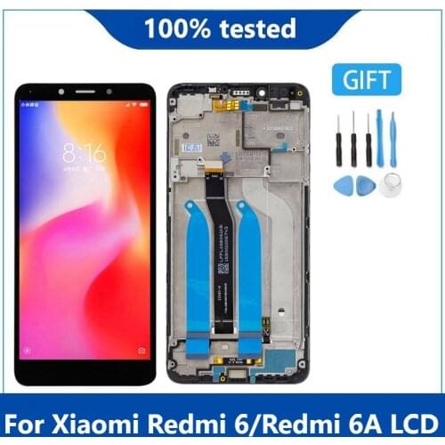 Original for Xiaomi Redmi 6A LCD Display Touch Screen LCD Digitizer for Redmi 6 Display Assembly Repair Parts with Frame