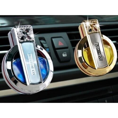By DHL 100pcs air fresh Refillable Car Air Vent Clip Rhinestone Air Freshener Perfume Scent Diffuser Store 47