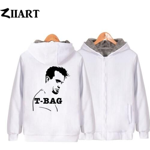 Prison Break T-Bag Prison Break T-Bag Woman Girl Parkas Full Zip Coat Plus Velvet Autumn Winter Couple Clothes ZIIART