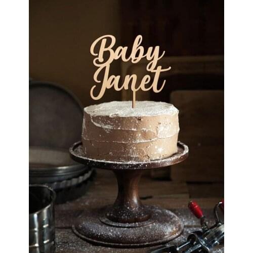 Personalised Baby cake topper, Baby Girl or Baby Boy name cake topper, Baby shower cake topper, gender reveal cake topper