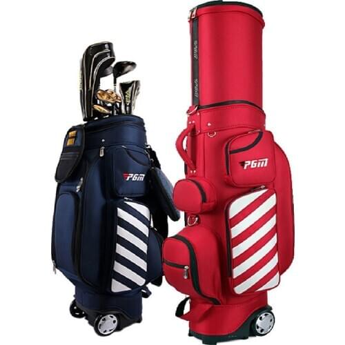 PGM Golf Standard Bag Adjustable Men Golf Air Bag Women Telescopic Ball Bag Baldric Pulley Multi-function Cover with Hard Shells