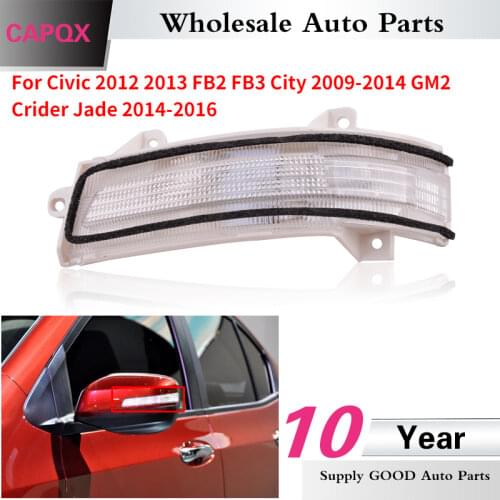 CAPQX Left Right Rearview Mirror Turn Signal For CIVIC 2012 2013 FB2 FB3 CITY 2009-2014 GM2 CRIDER JADE 2014-2016 LED turn Lamp