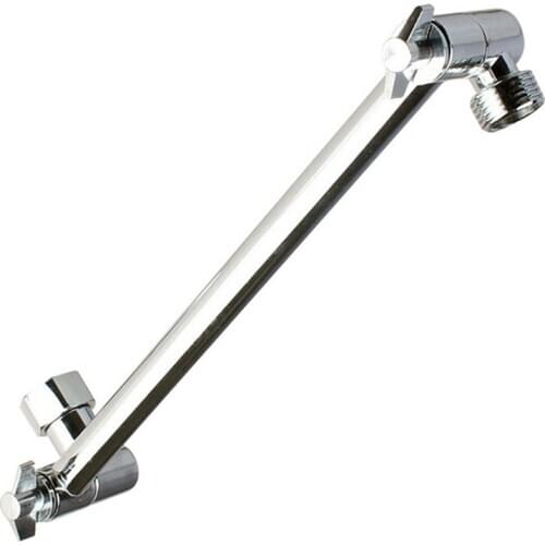 Adjustable Shower Arm Extension By, Brass Shower Head Extension Arm With High Polished Chrome Finish 11+ Inch