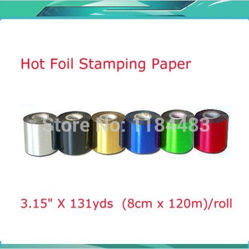 Six Rolls PVC Foil Hot Stamping Heat Transfer Anodized Gilded Paper