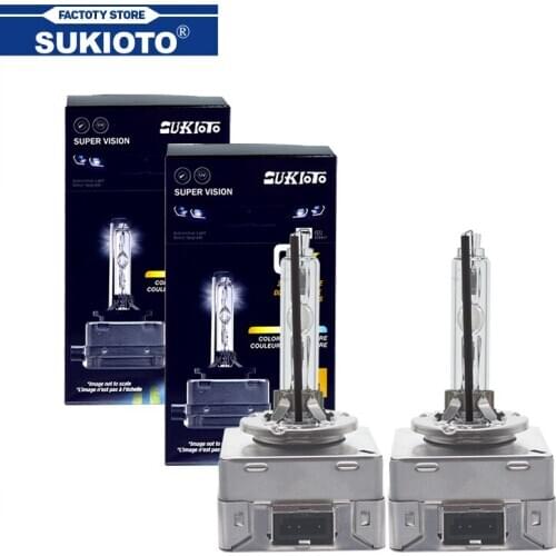 SUKIOTO 2PCS OEM All Metal Claw D1S Xenon HID Lamps 4300K 5000K 6000K 8000K 35W D1S 55W D3S Auto Light D1 D3 Replacement bulbs