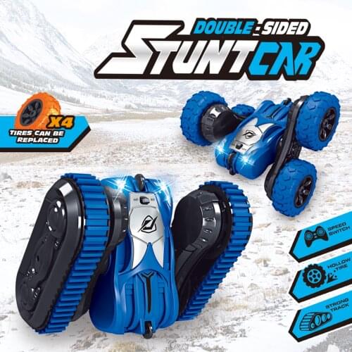RC Car RC Stunt Car Two-in-one Rotating Tumbling Stunt Car Double-sided Driving RC Tracked Car Fall Resistant Remote Control Car