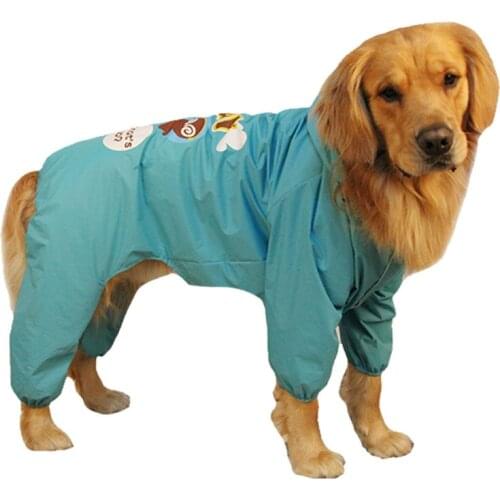 Dog Rain Waterproof Clothing Big Large Dog Raincoat Samoyed Golden Retriever Labrador Costume Pet Outfit Coat Chubasquero Perro