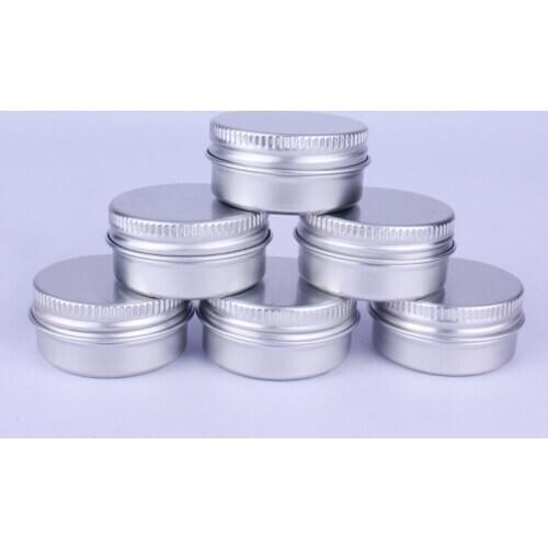 1000pcs/lot 10g 15g 20g 30g empty aluminium cream jars,cosmetic case jar,20ml metal lip balm container storage box