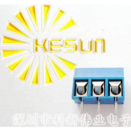 200PCS KF301-5.0-3P KF301 "+ "Screw 3Pin 5.0mm Straight Pin PCB Screw Terminal Block Connector