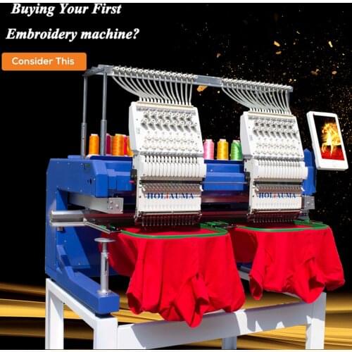 3 Years Quality Warranty!!!used T Ajima/brother double head computerized embroidery machine price in india for hat/flat/garment